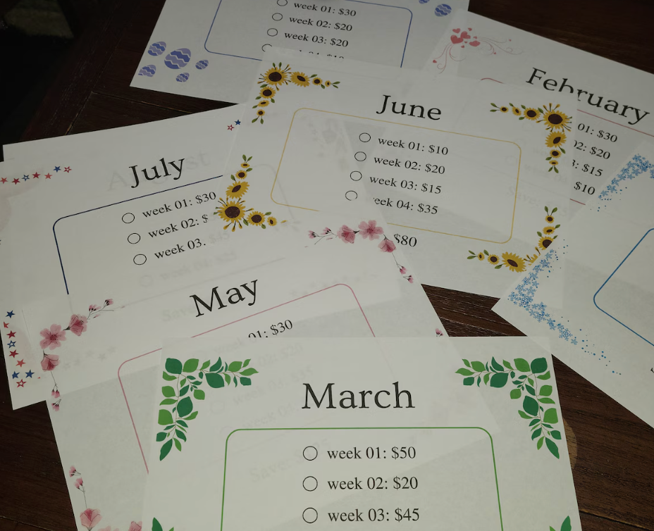 kousely™ Low Income Savings Challenge 12-Months Printable PDF