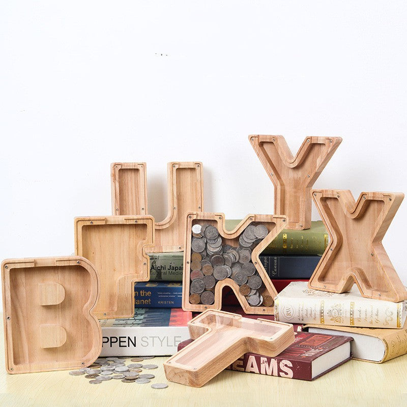 kousely™ Wooden Kids Letter Piggy Bank
