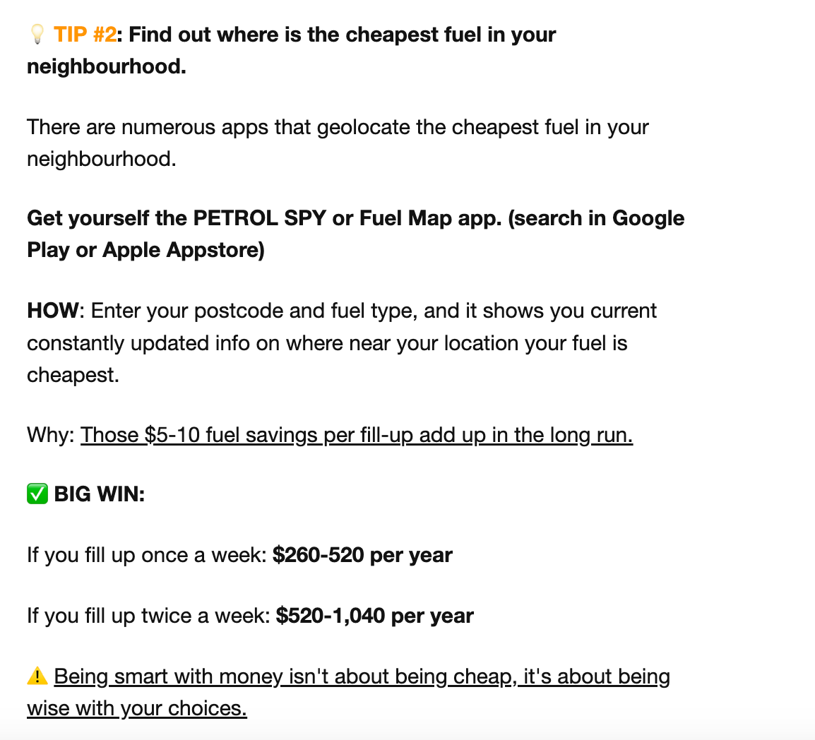 Every Monday Money Tips Newsletter (monthly recurring, cancel anytime)