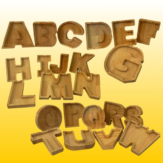 kousely™ Wooden Kids Letter Piggy Bank